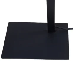 Lucande Lámpara de mesa Lysias, negra, metal, altura 55 cm