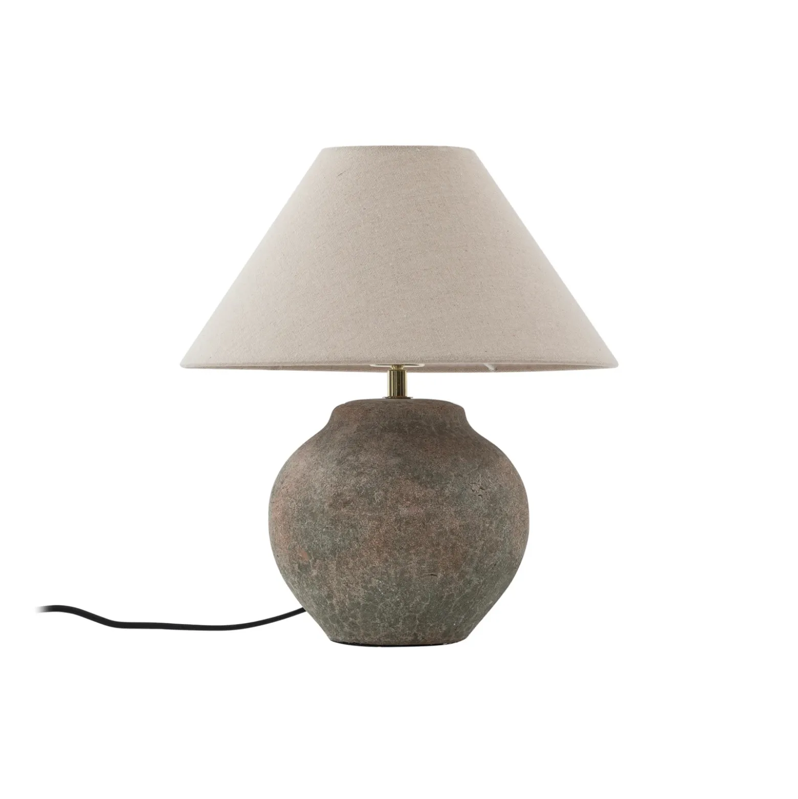 Lucande lámpara de mesa Thalorin, altura 39 cm, marrón, cerámica