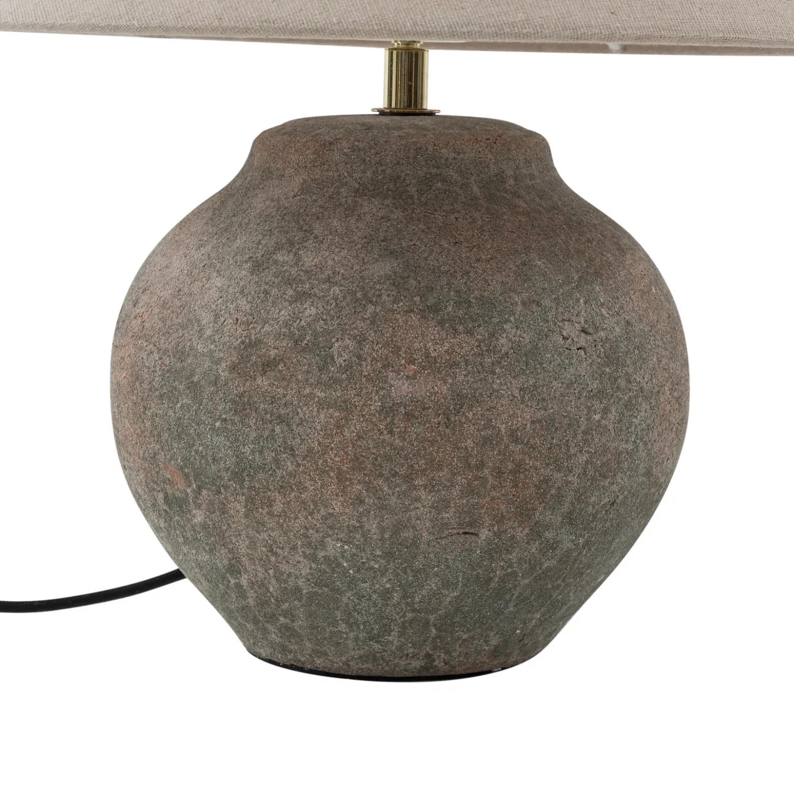 Lucande lámpara de mesa Thalorin, altura 39 cm, marrón, cerámica