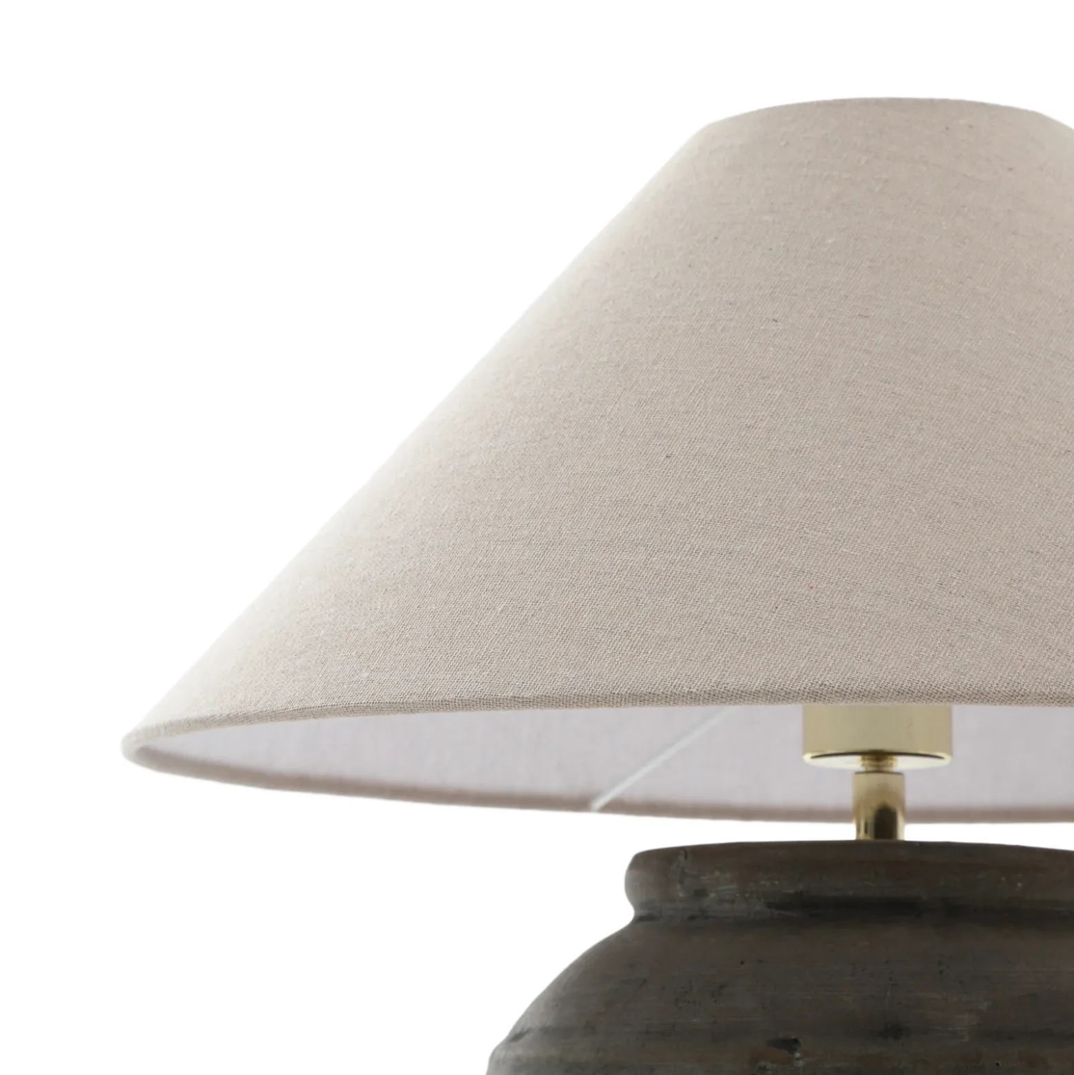 Lucande lámpara de mesa Thalorin, altura 46 cm, gris, cerámica