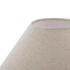 Lucande lámpara de mesa Thalorin, altura 39 cm, marrón, cerámica