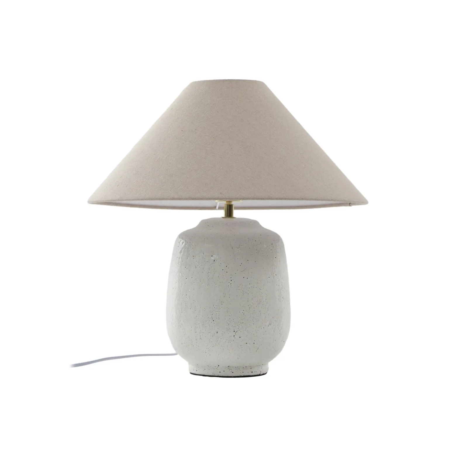 Lucande lámpara de mesa Thalorin, altura 47 cm, blanco, cerámica