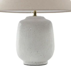 Lucande lámpara de mesa Thalorin, altura 47 cm, blanco, cerámica