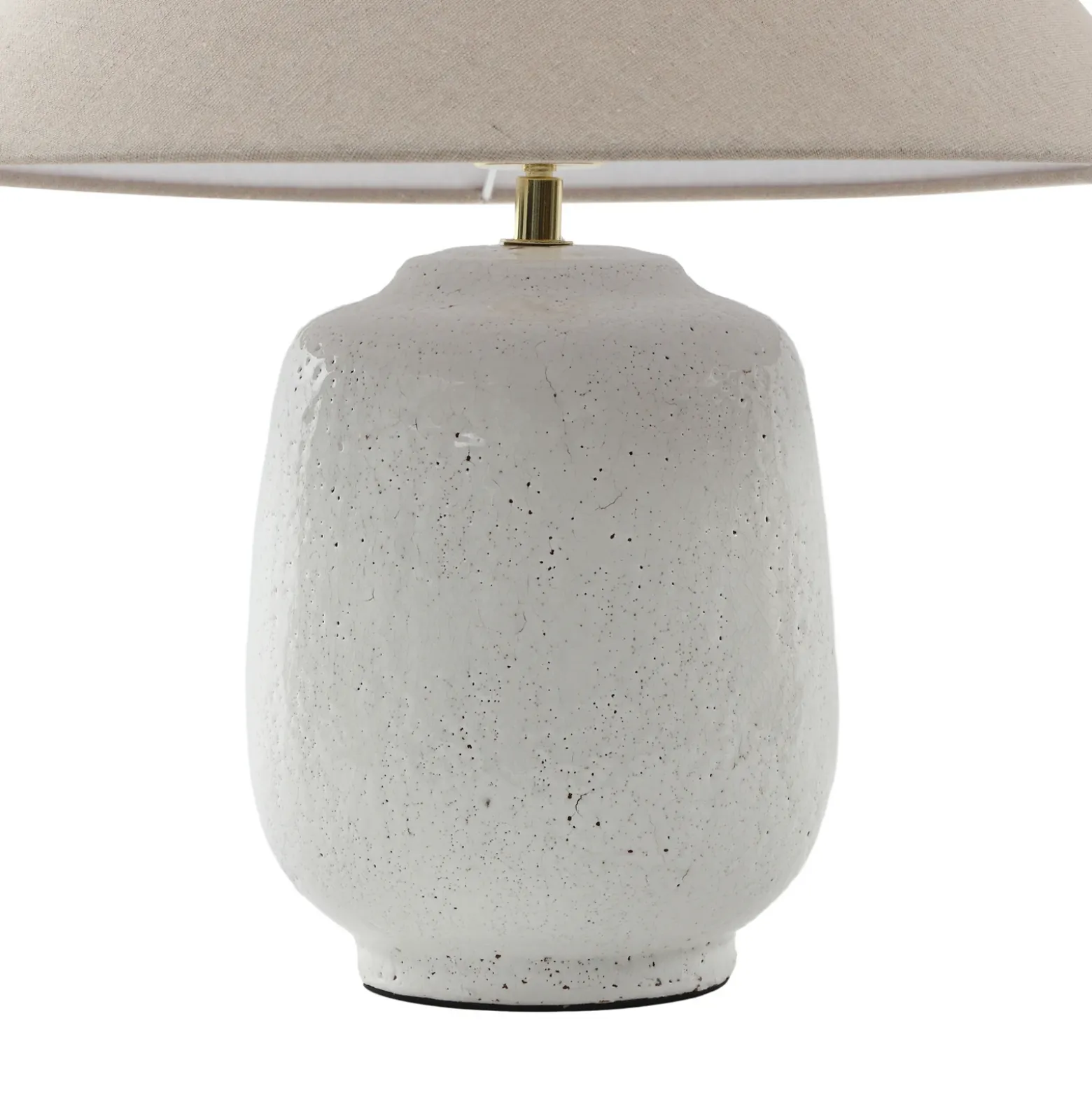 Lucande lámpara de mesa Thalorin, altura 47 cm, blanco, cerámica