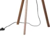 Lucande lámpara de pie Auriane, trípode, negro, tela, 160 cm