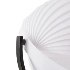 Lucande Lámpara de pie Helva, 150 cm, blanco/negro, giratoria