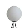 Lucande lámpara de pie Kestralia, blanco, cristal, Ø 35 cm, E27