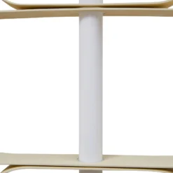 Lucande Lámpara de pie LED Audrina, beige, metal, atenuable