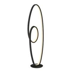 Lucande Lámpara de pie LED Bronwyn, 122cm, antracita, aluminio