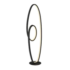 Lucande Lámpara de pie LED Bronwyn, 122cm, antracita, aluminio