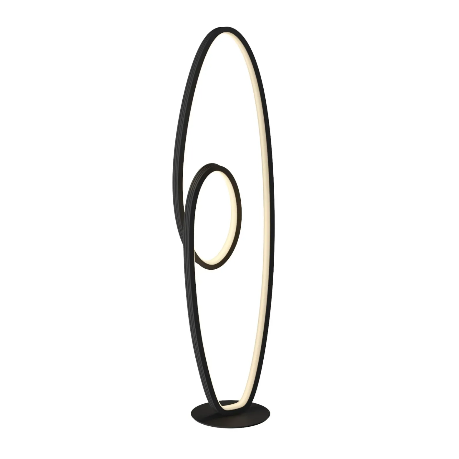 Lucande Lámpara de pie LED Bronwyn, 122cm, antracita, aluminio