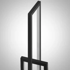 Lucande Lámpara de pie LED Hylda, 123 cm, negro, aluminio