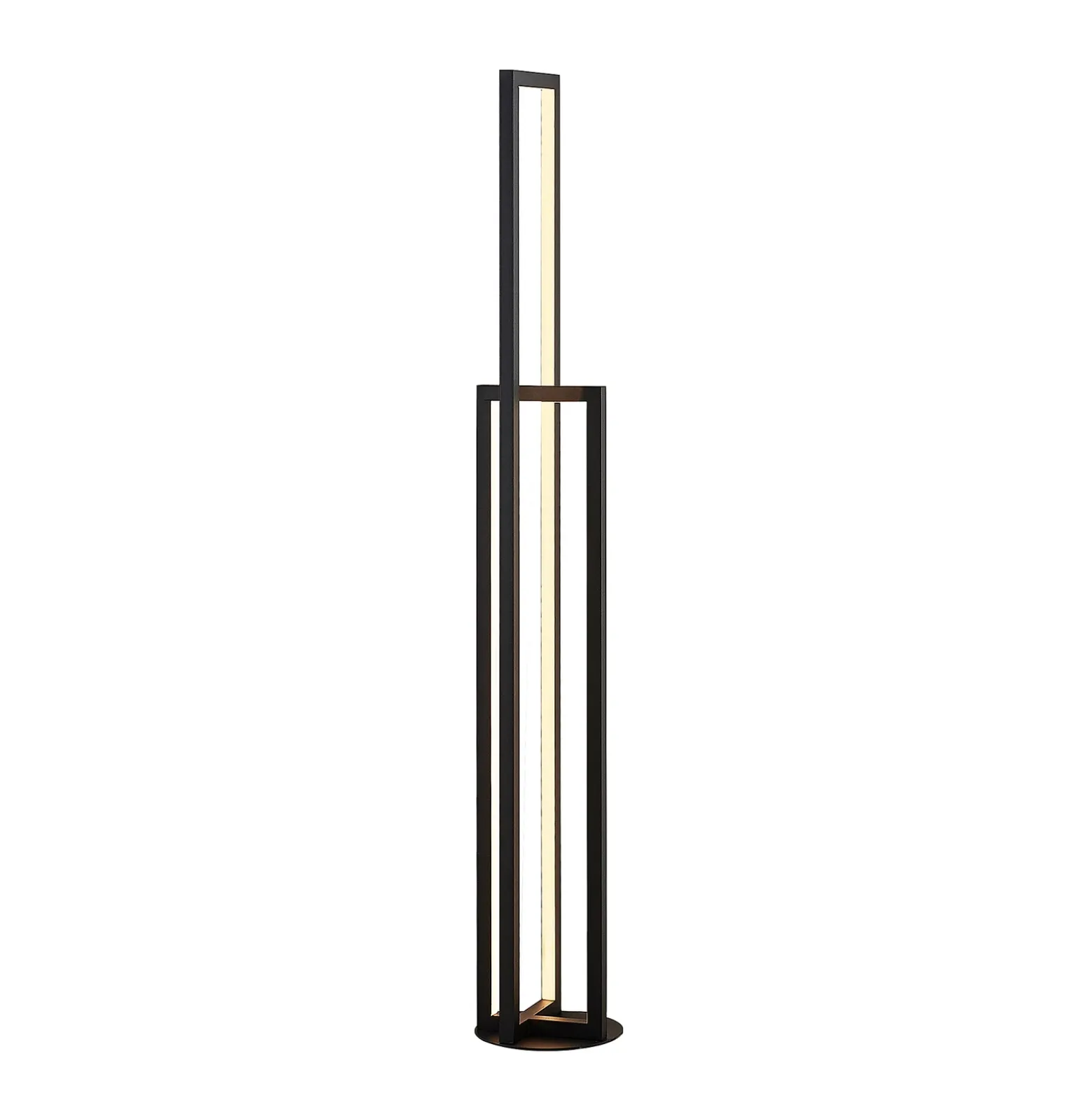 Lucande Lámpara de pie LED Hylda, 123 cm, negro, aluminio