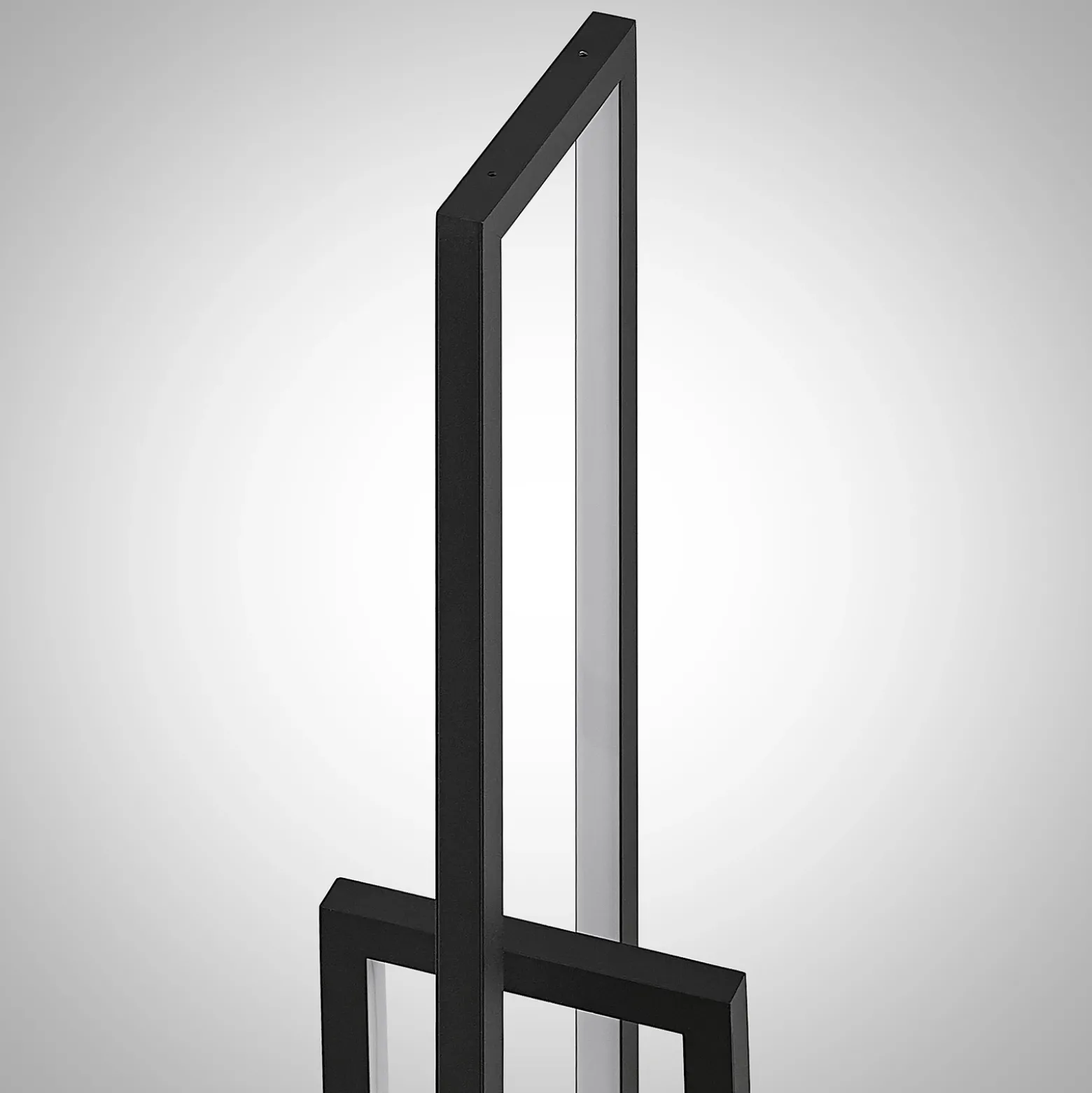 Lucande Lámpara de pie LED Hylda, 123 cm, negro, aluminio