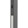 Lucande lámpara de pie LED Linija, negra, altura 110 cm, sensor