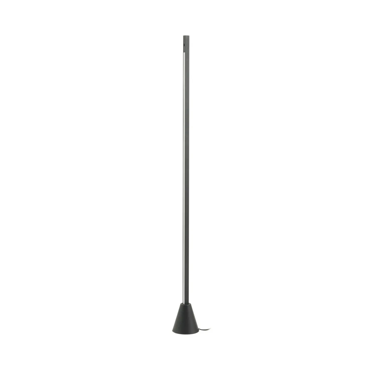 Lucande lámpara de pie LED Linija, negra, altura 110 cm, sensor