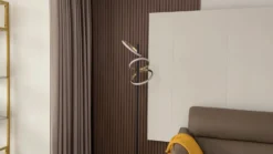 Lucande lámpara de pie LED Madu, negra, metal, 160 cm, atenuable