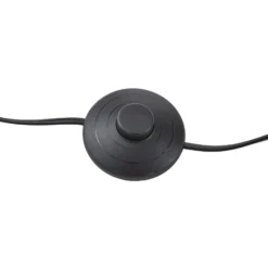 Lucande lámpara de pie LED Madu, negra, metal, 160 cm, atenuable