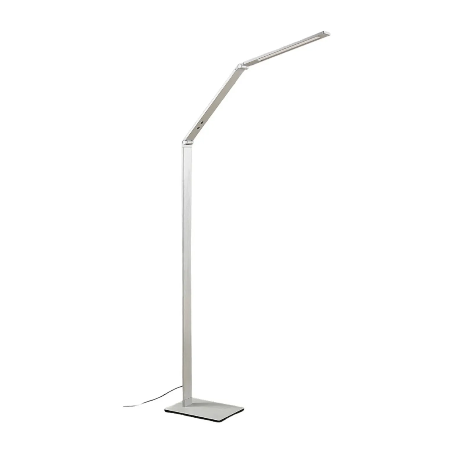 Lucande lámpara de pie LED Nicano, gris, metal, CCT, 125cm