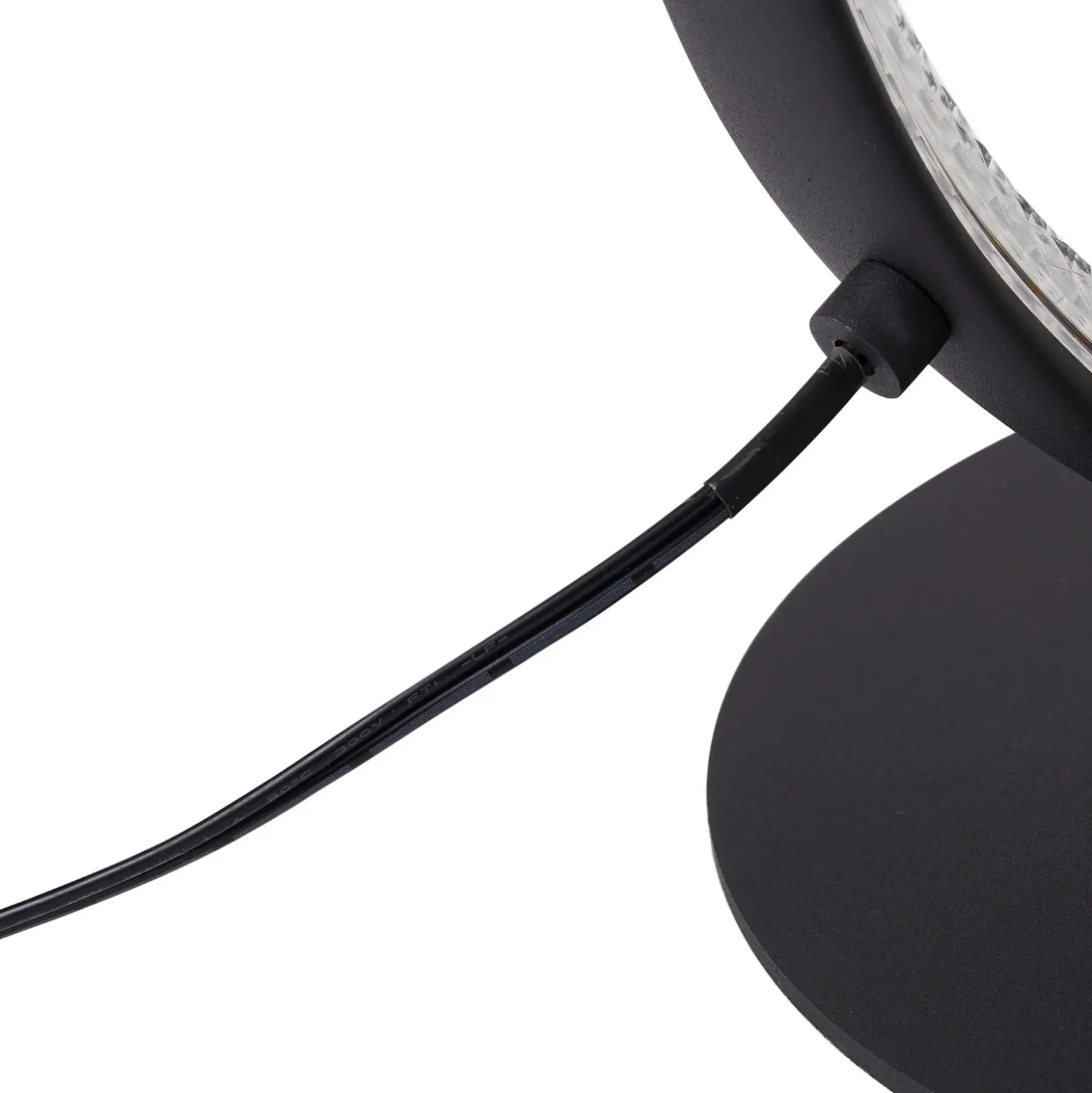 Lucande Lámpara de pie LED Rodado, negro, 132 cm, aluminio