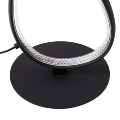 Lucande Lámpara de pie LED Rodado, negro, 132 cm, aluminio