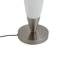 Lucande Lámpara de pie LED Tarell, blanco/níquel, 146 cm, atenuable