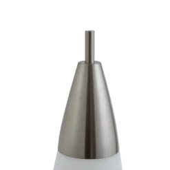 Lucande Lámpara de pie LED Tarell, blanco/níquel, 146 cm, atenuable