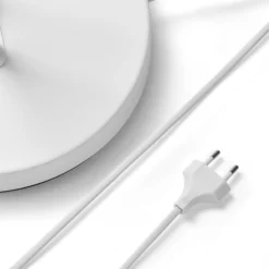 Lucande Lámpara de pie Medira, blanca, 2 luces, ajustable, GU10