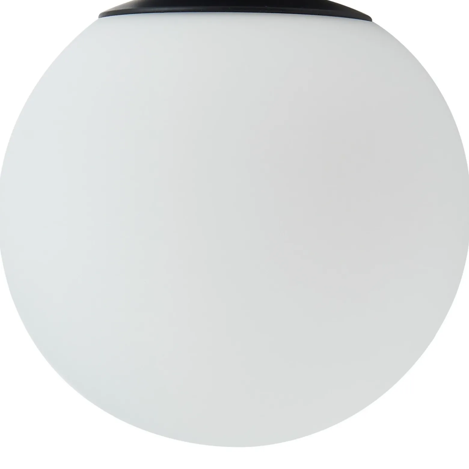 Lucande lámpara de techo Bidolo, negro, cristal, Ø 15 cm, IP44