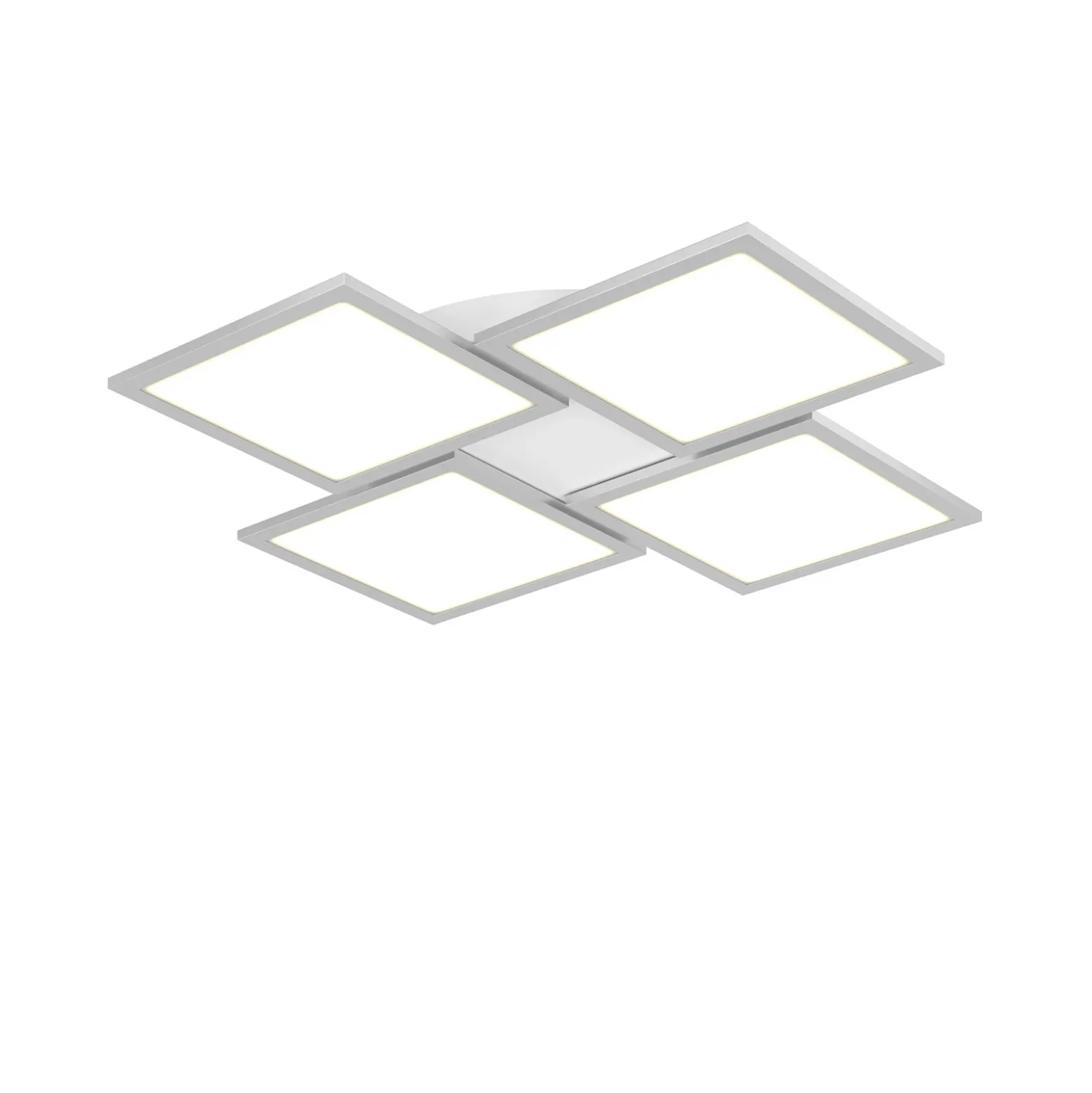 Lucande Lámpara LED de techo Ilira, 4 luces, plata, CCT, atenuable