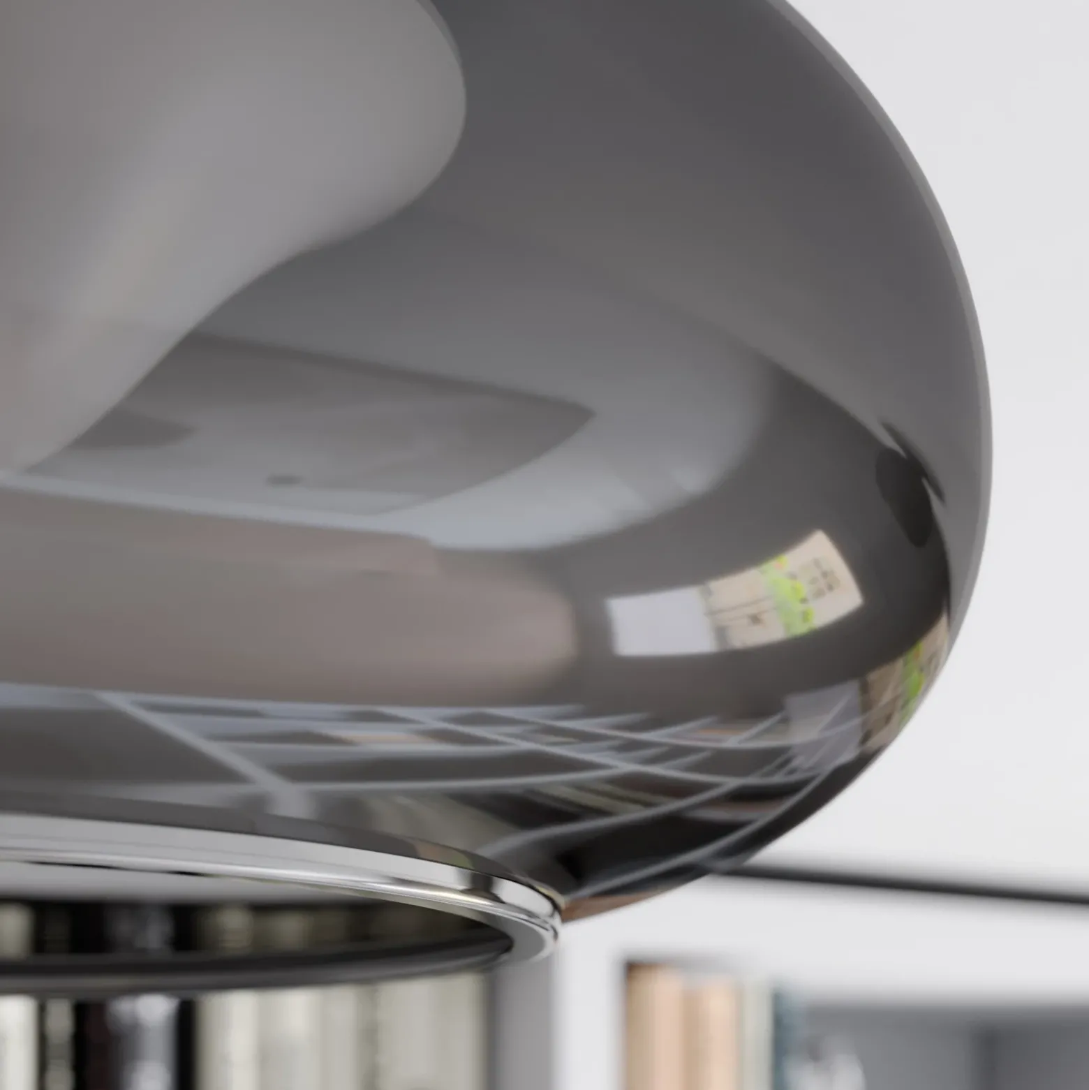 Lucande Lámpara LED de techo Mijo, Ø 43 cm, gris humo, cristal
