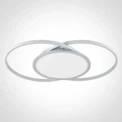 Lucande Lámpara LED de techo Senne, CCT, plata, metal