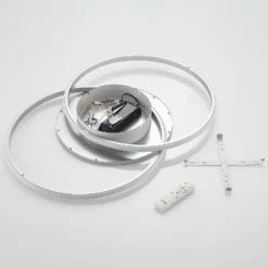 Lucande Lámpara LED de techo Senne, CCT, plata, metal