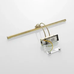 Lucande Lámpara LED para cuadros Dimitrij, curvada, latón, metal