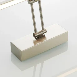 Lucande Lámpara LED para cuadros Thibaud, 84 cm, níquel, aluminio