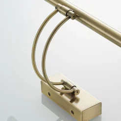 Lucande Lámpara LED para cuadros Dimitrij, curvada, latón, metal