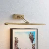 Lucande Lámpara LED para cuadros Dimitrij, latón, metal, 54 cm