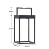 Lucande Lámpara LED solar Lynzy, 38 cm, negra, metal, IP65