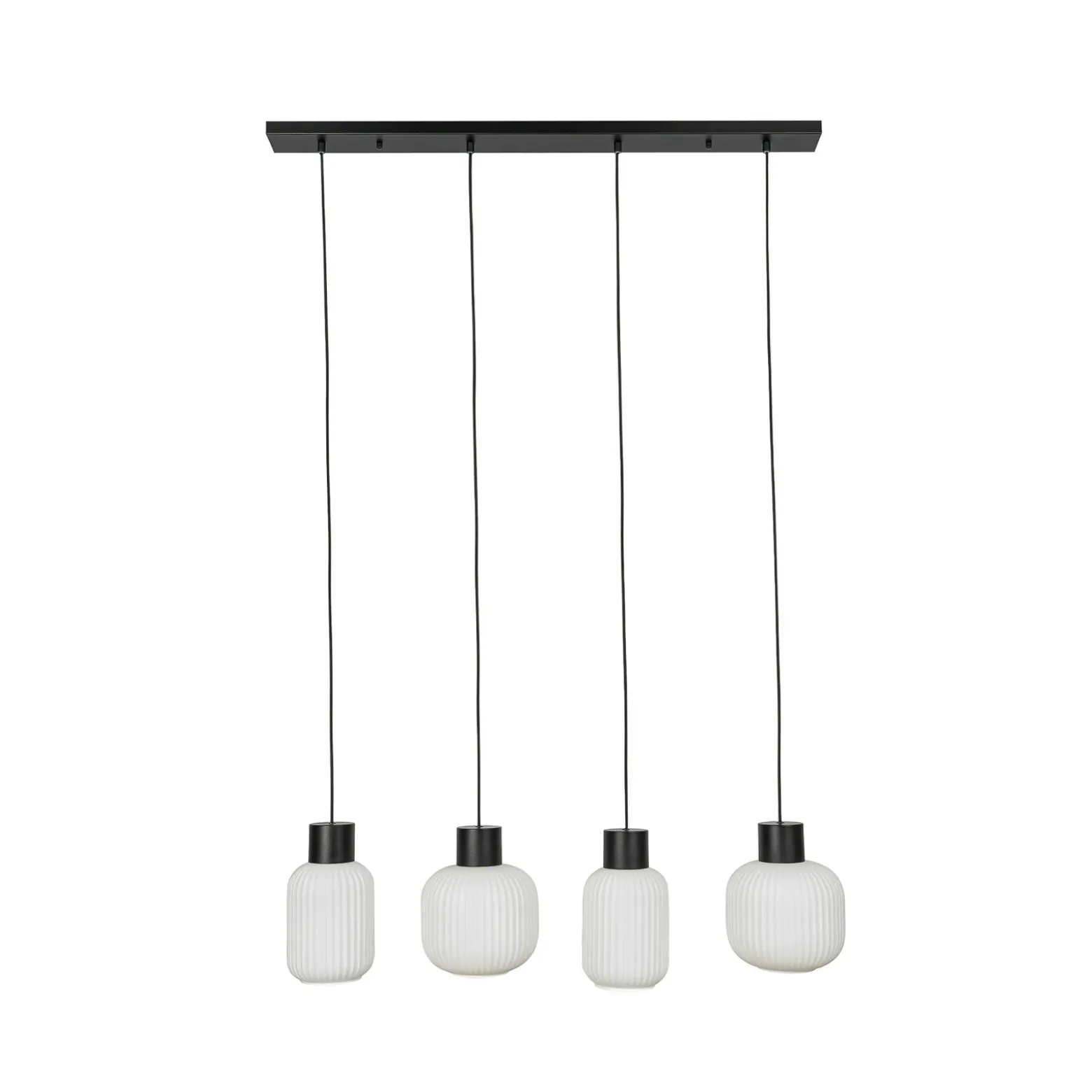 Lucande Lomeris lámpara colgante, 4 luces, blanco