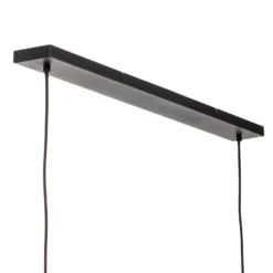 Lucande Malviras lámpara colgante de tela, decoración de hojas 2 luces.