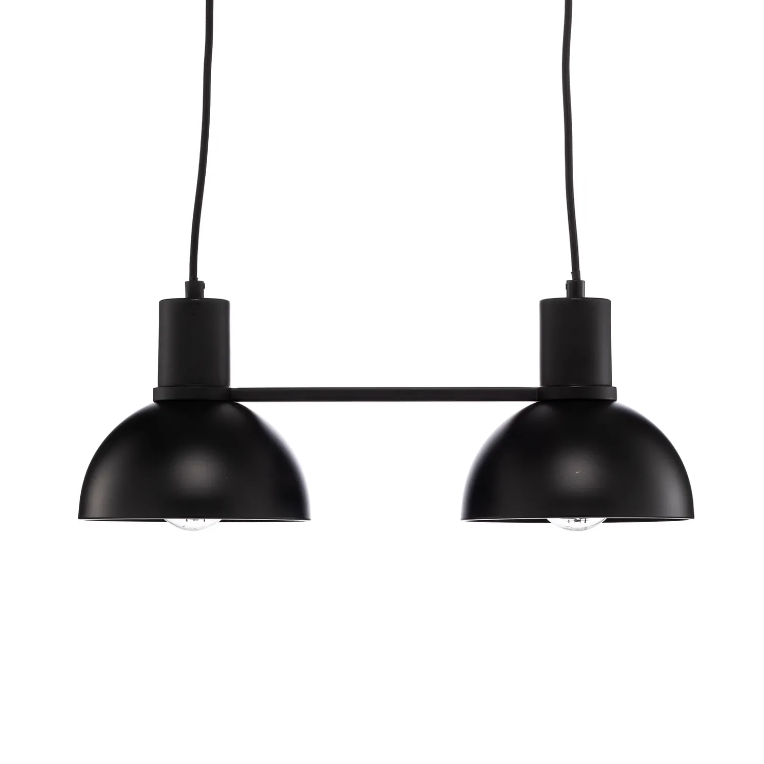 Lucande Mostrid lámpara colgante, negro, 2 luces