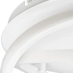 Lucande Plafón LED Aldric, blanco, aluminio, Ø 45 cm