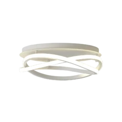 Lucande Plafón LED Aldric, blanco, aluminio, Ø 45 cm