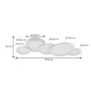 Lucande Plafón LED Diala, blanco, metal, 96 cm