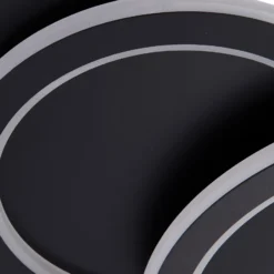 Lucande Plafón LED Diala, negro, metal, 96 cm