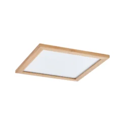 Lucande Plafón LED Joren, 42 cm, madera, CCT, control remoto