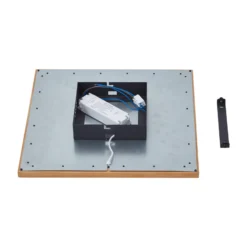 Lucande Plafón LED Joren, 42 cm, madera, CCT, control remoto