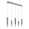 Lucande Plafón LED Korvitha, 5 luces, gris, cristal