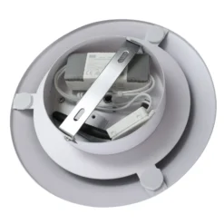 Lucande Plafón LED Orasa, cristal, blanco/claro, Ø 43 cm