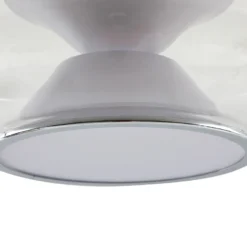 Lucande Plafón LED Orasa, cristal, blanco/claro, Ø 43 cm